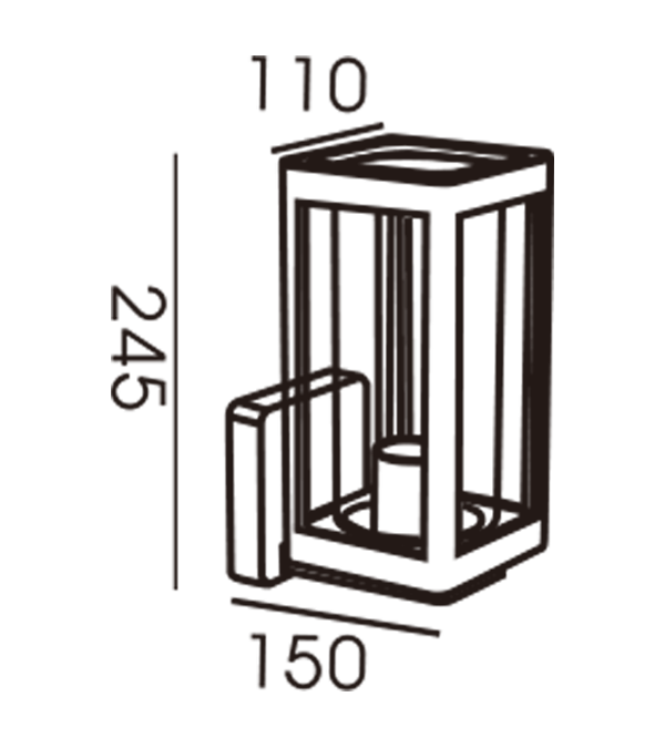 110 Lámpara de pared invertida con cubierta de vidrio HR60122 110 Lámpara de pared invertida con cubierta de vidrio HR60122