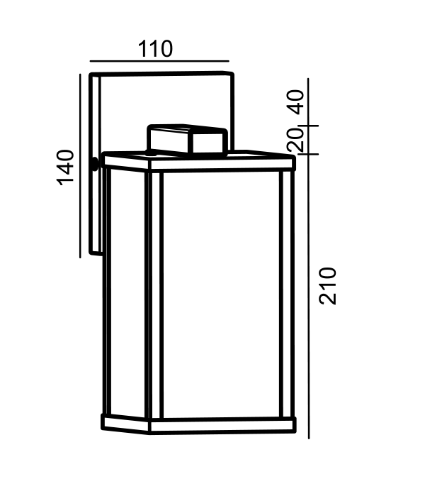 Lámpara de pared de inducción con control de luz de vidrio de cuatro lados HR60722S Lámpara de pared de inducción con control de luz de vidrio de cuatro lados HR60722S