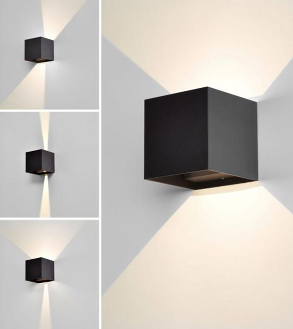Lámpara de pared con atenuación bidireccional cuadrada 100 HR60432-G9 Lámpara de pared con atenuación bidireccional cuadrada 100 HR60432-G9