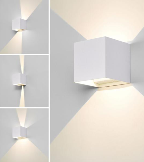 Lámpara de pared con atenuación bidireccional cuadrada 100 HR60432-G9 Lámpara de pared con atenuación bidireccional cuadrada 100 HR60432-G9