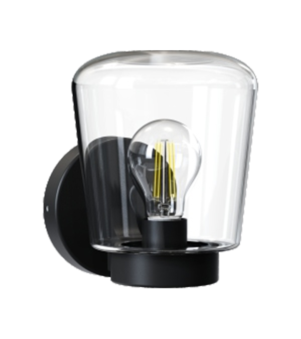 Lámpara de pared de plástico y vidrio con tapa plana HR60772 Lámpara de pared de plástico y vidrio con tapa plana HR60772
