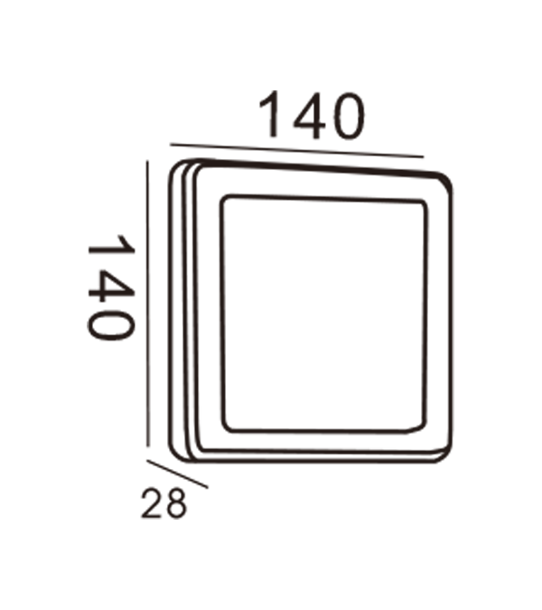 Aplique de pared Apple rectangular HR20012 Aplique de pared Apple rectangular HR20012
