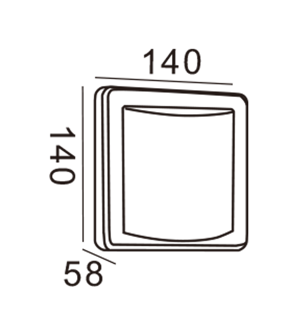Aplique de pared Apple rectangular HR20013 Aplique de pared Apple rectangular HR20013