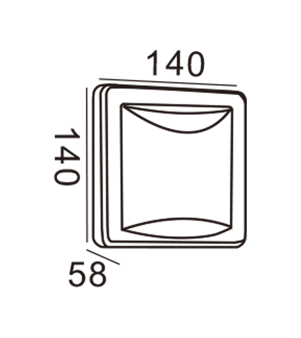 Aplique de pared Apple rectangular HR20014 Aplique de pared Apple rectangular HR20014