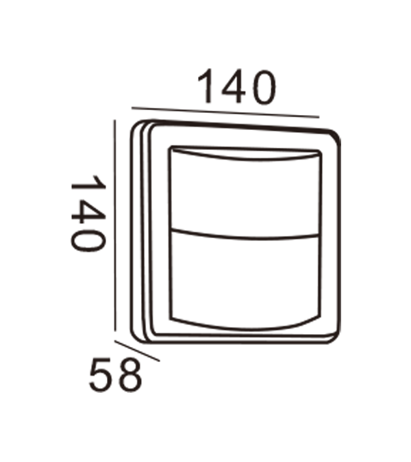 Aplique de pared Apple rectangular HR20015 Aplique de pared Apple rectangular HR20015