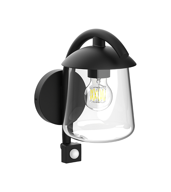 Lámpara de pared de inducción de vidrio con parte superior plana Parrot Bend HR60673S Lámpara de pared de inducción de vidrio con parte superior plana Parrot Bend HR60673S