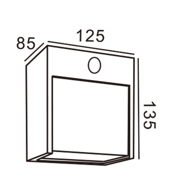 Aplique de inducción cuadrado 125 HR60421S Aplique de inducción cuadrado 125 HR60421S