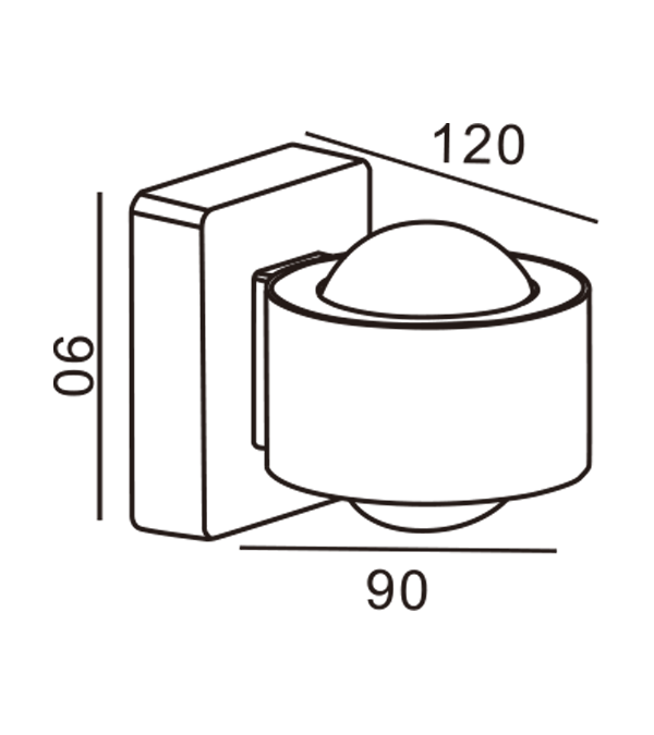 Lámpara de pared circular con efecto de lámpara específica de doble cabezal HR60471 Lámpara de pared circular con efecto de lámpara específica de doble cabezal HR60471