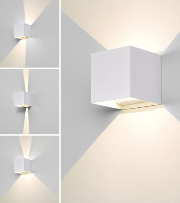 Lámpara de pared con atenuación bidireccional LED cuadrada 100 HR60432-LED Lámpara de pared con atenuación bidireccional LED cuadrada 100 HR60432-LED