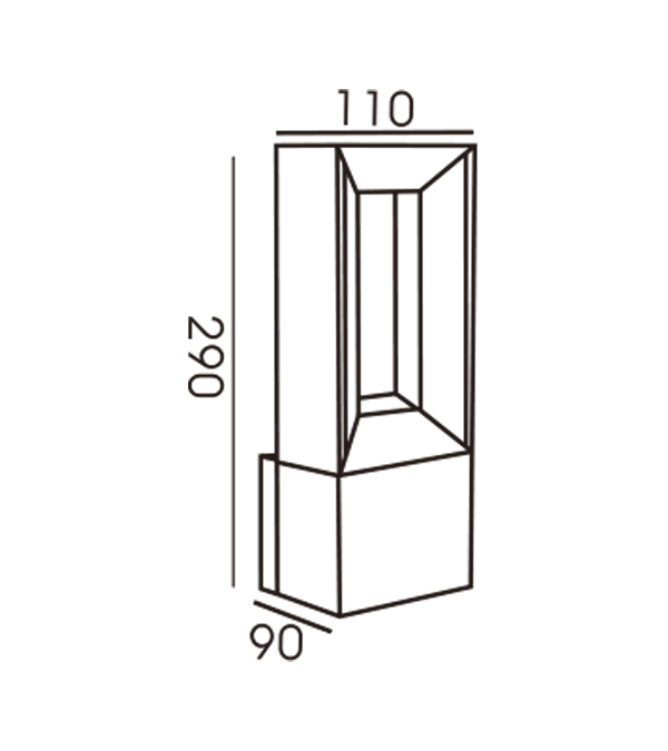 Lámpara de pared de inducción con luz biselada cuádruple 110 HR60092S Lámpara de pared de inducción con luz biselada cuádruple 110 HR60092S