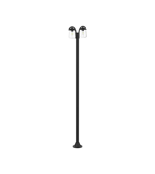 Luz de jardín superior plana de doble cabezal HR60703 Luz de jardín superior plana de doble cabezal HR60703