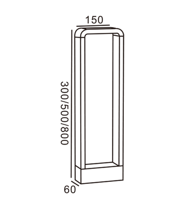 Luz de jardín cuadrada HR60072-300 Luz de jardín cuadrada HR60072-300