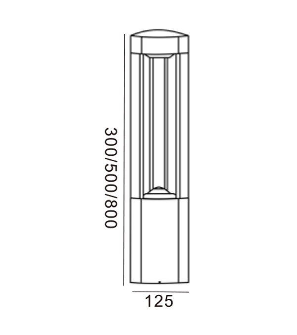 125 Luz de césped triangular GX53 HR60031-300-GX53 125 Luz de césped triangular GX53 HR60031-300-GX53