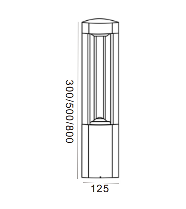125 Luz de césped triangular GX53 HR60031-500-GX53 125 Luz de césped triangular GX53 HR60031-500-GX53