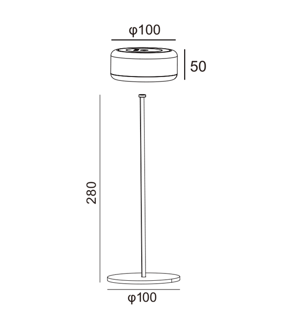Lámpara de escritorio alta 300 HR95002-330 Lámpara de escritorio alta 300 HR95002-330