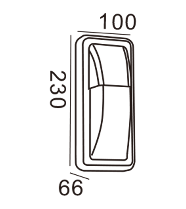 Aplique de pared Apple rectangular HR20025 Aplique de pared Apple rectangular HR20025