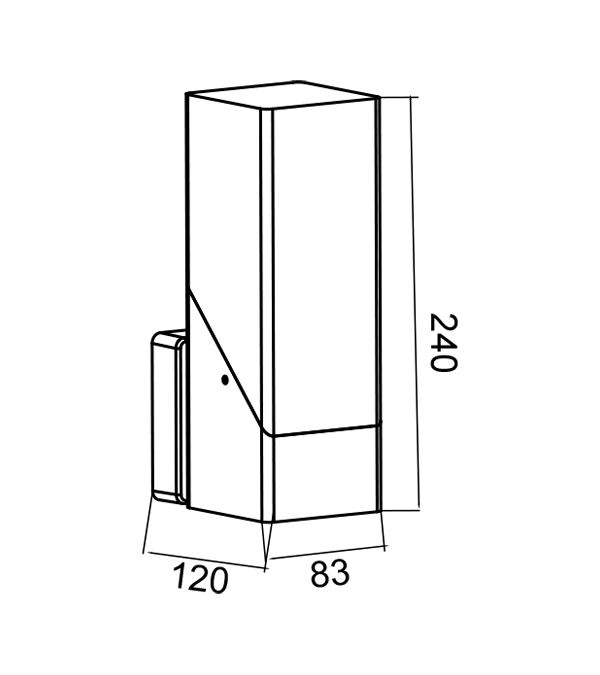 Aplique PC E27 Cuadrado Gris Humo HR60133 Aplique PC E27 Cuadrado Gris Humo HR60133