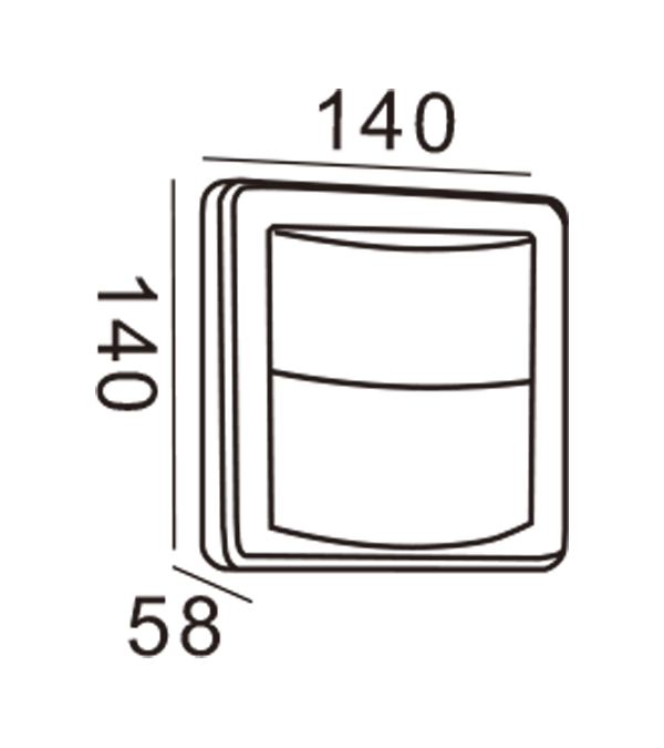 Aplique de pared Apple rectangular HR20015 Aplique de pared Apple rectangular HR20015