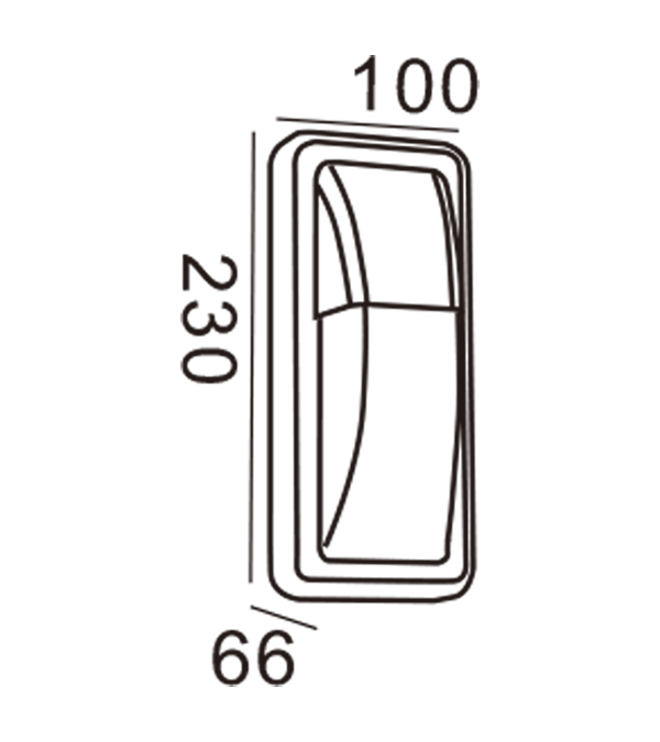 Aplique de pared Apple rectangular HR20025 Aplique de pared Apple rectangular HR20025
