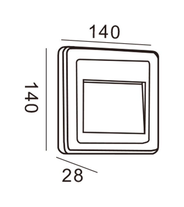 Aplique de pared Apple rectangular HR20011 Aplique de pared Apple rectangular HR20011