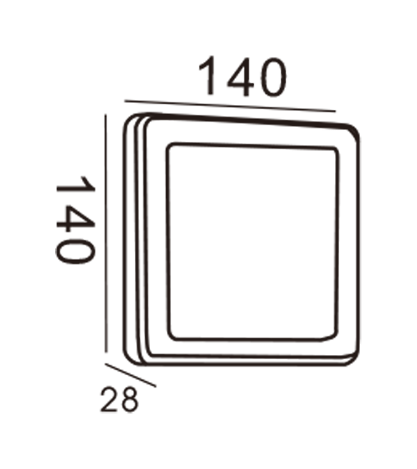 Aplique de pared Apple rectangular HR20012 Aplique de pared Apple rectangular HR20012