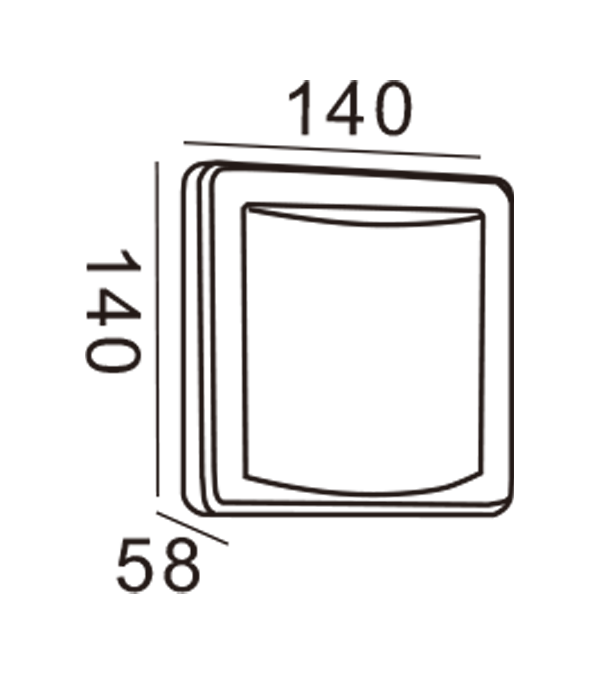 Aplique de pared Apple rectangular HR20013 Aplique de pared Apple rectangular HR20013