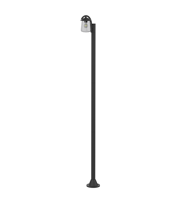 Luz de jardín superior plana de un solo cabezal HR60702 Luz de jardín superior plana de un solo cabezal HR60702