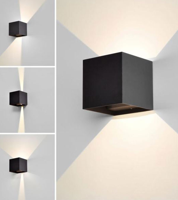 Lámpara de pared con atenuación bidireccional LED cuadrada 100 HR60432-LED Lámpara de pared con atenuación bidireccional LED cuadrada 100 HR60432-LED
