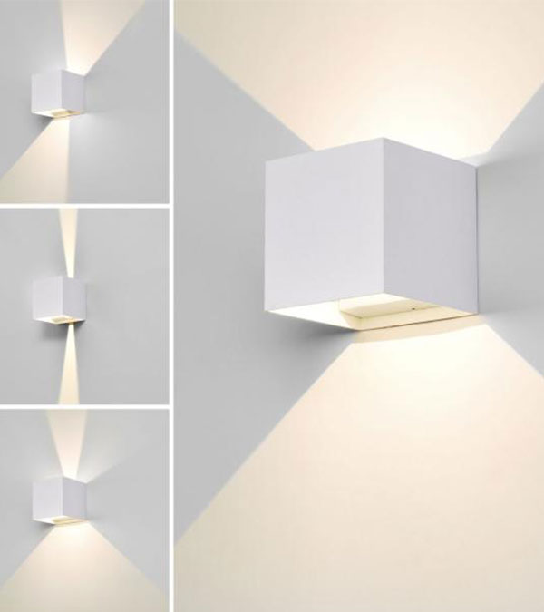 Lámpara de pared con atenuación bidireccional LED cuadrada 100 HR60432-LED Lámpara de pared con atenuación bidireccional LED cuadrada 100 HR60432-LED